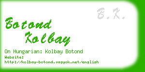 botond kolbay business card